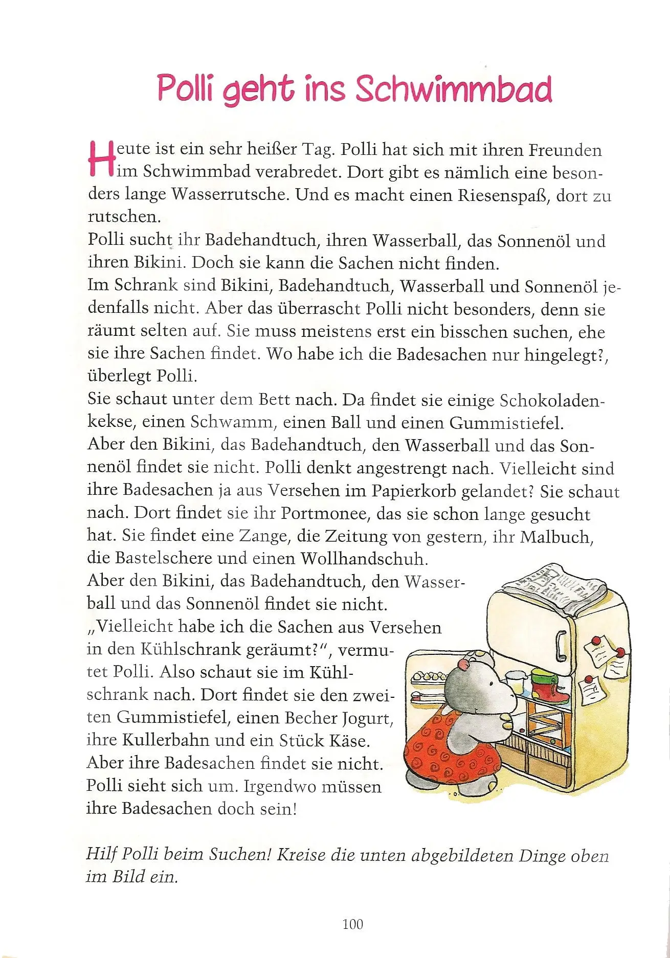 Polli geht ins Schwimmbad ( Geschichte )