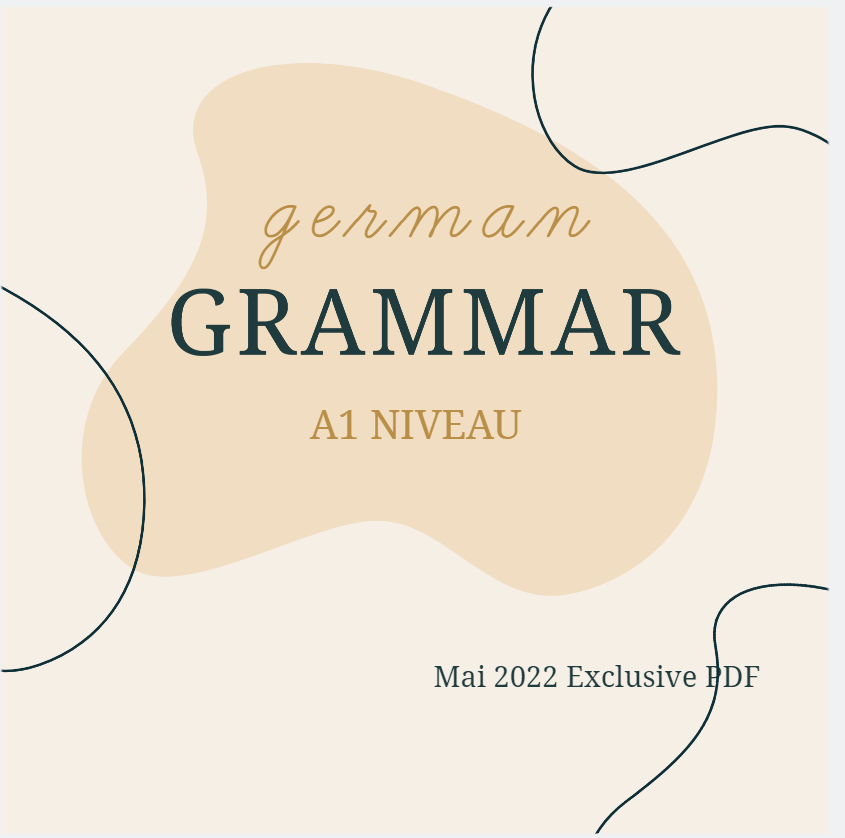 German Grammar A1 Niveau PDF