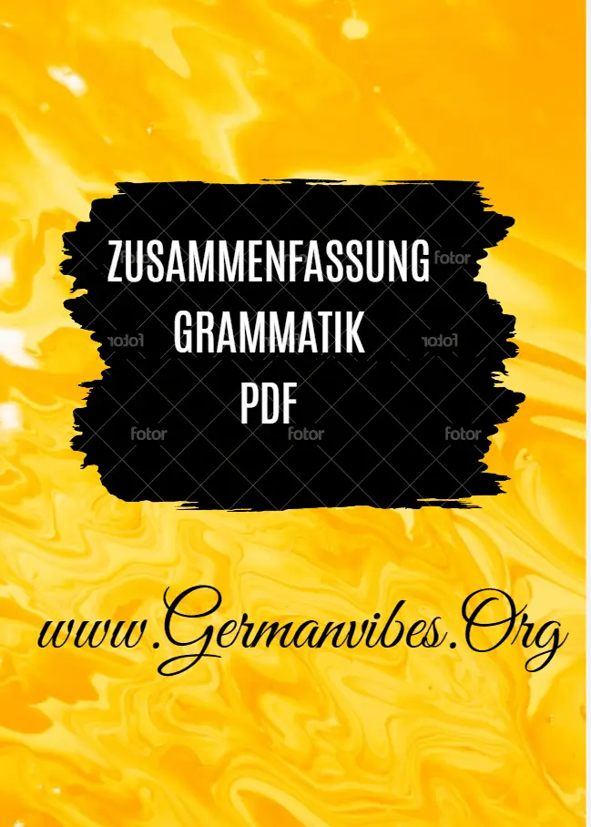 Zusammenfassung Grammatik PDF