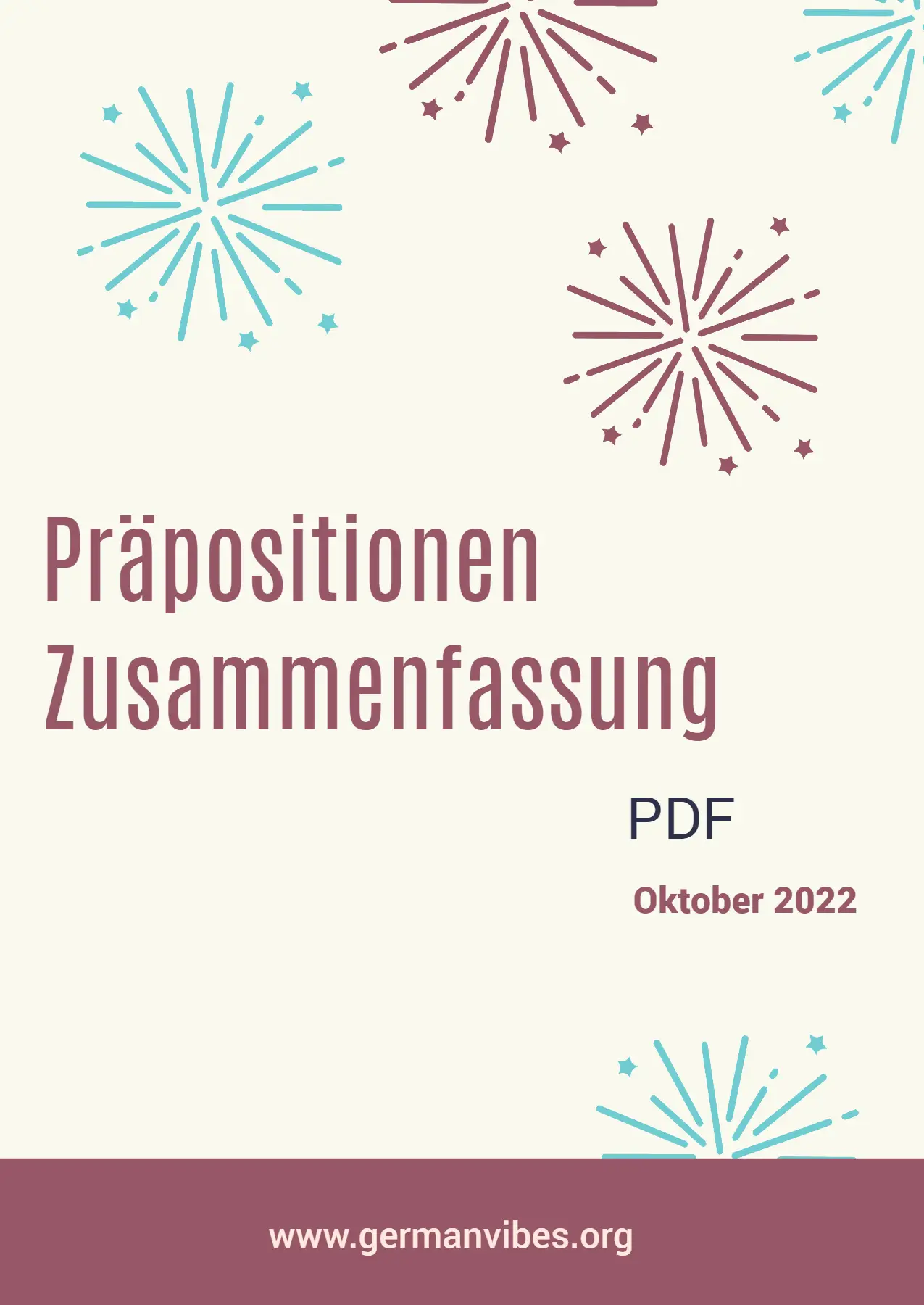 Präpositionen Zusammenfassung PDF