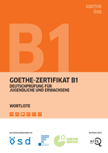 Goethe OSD B1 Wortliste ( PDF )