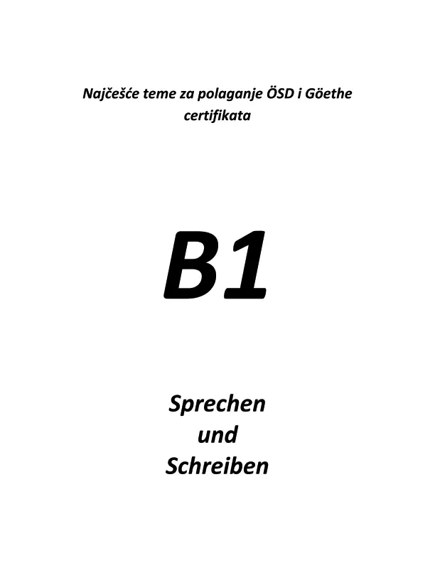 Sprechen und Schreiben B1 ( PDF )
