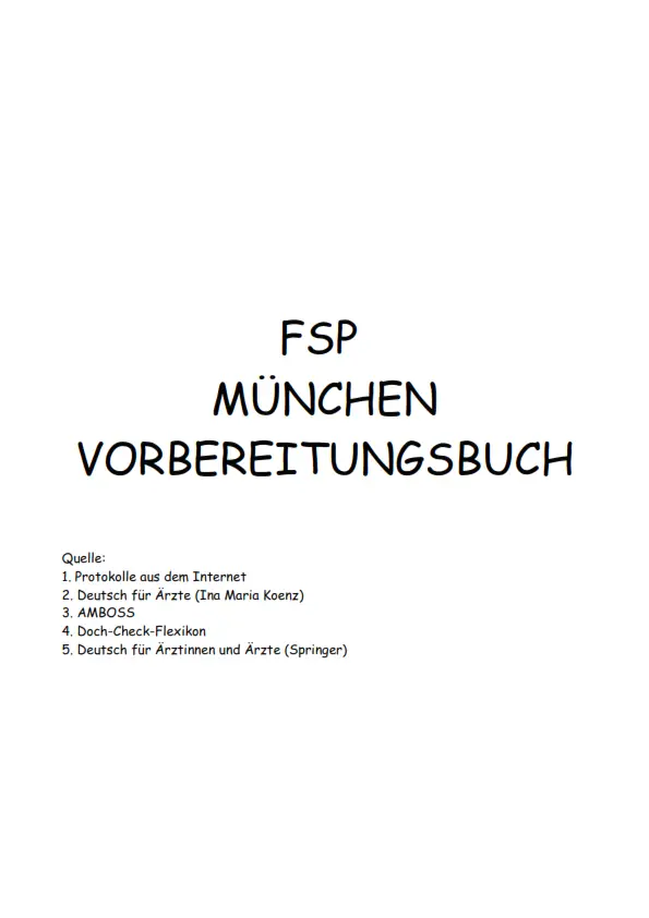 Vorbereitung FSP München ( PDF )