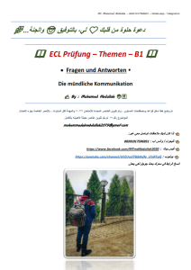 ECL B1 Themen ( PDF ) Vorbereitung