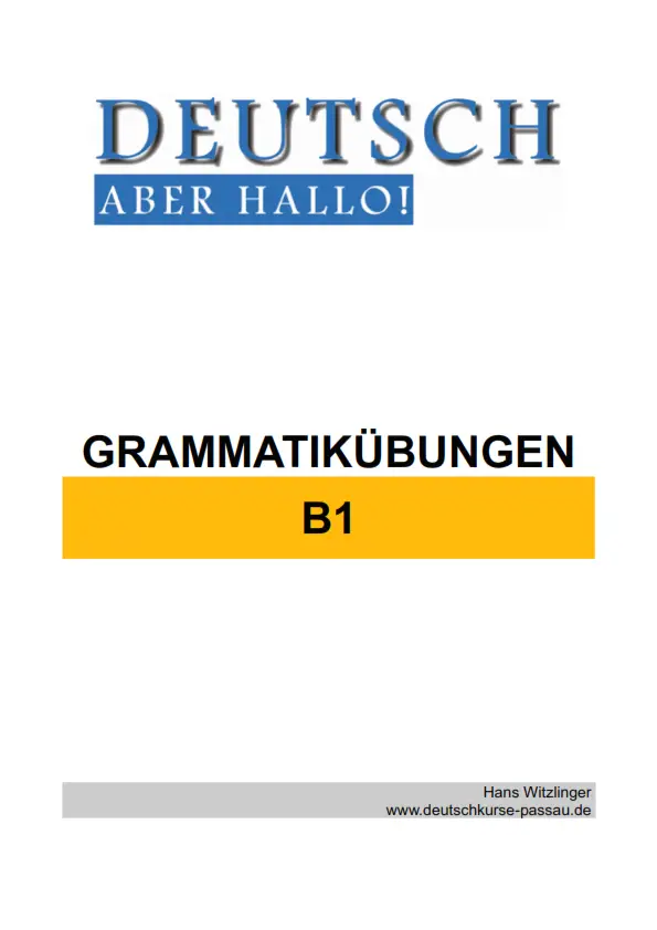 Grammatikübungen b1 buch pdf